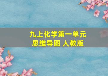 九上化学第一单元思维导图 人教版